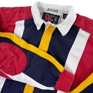 Vintage American Eagle Outfitters AE Sport Rugby Shirt Vertical Striped Mens M